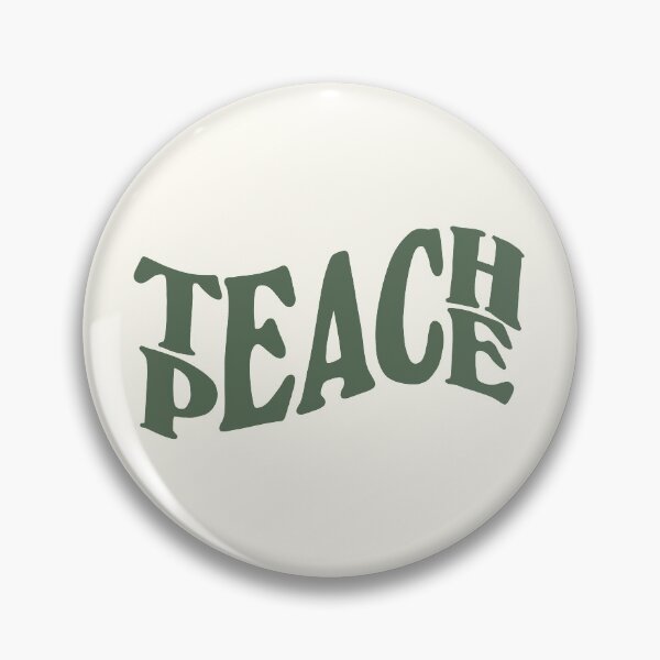 Item preview, teach peace lettering - sage green designed and sold by smileyfriend.