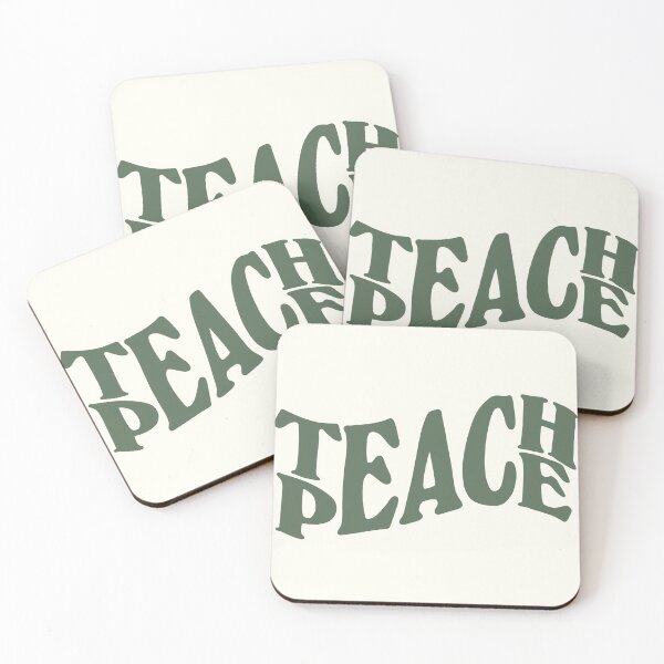 Item preview, teach peace lettering - sage green designed and sold by smileyfriend.