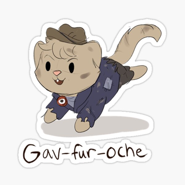 Artikel-Vorschau von Gavroche-Katze Wortspiel, designt und verkauft von MellowArtStuff.