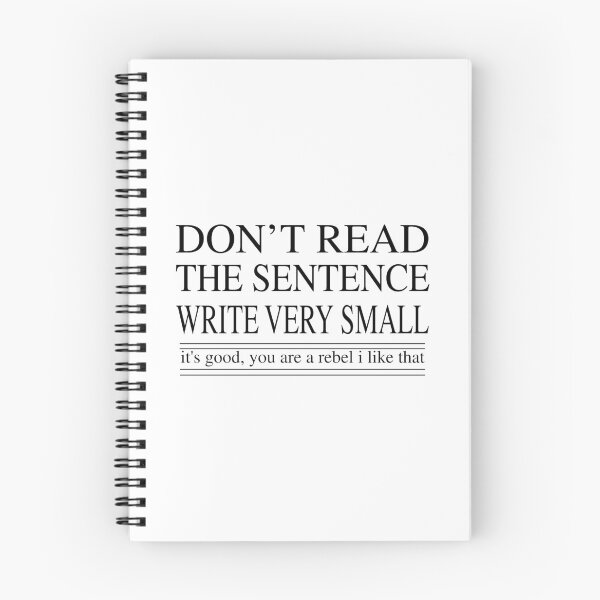 Item preview, Don't read the sentence write very small joke designed and sold by Aze99.
