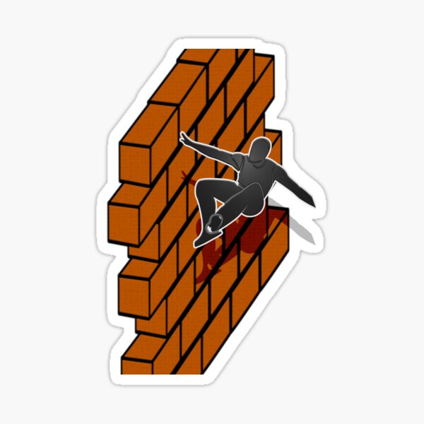 ⚡ Beatiful wall-run parkour illustration Sticker