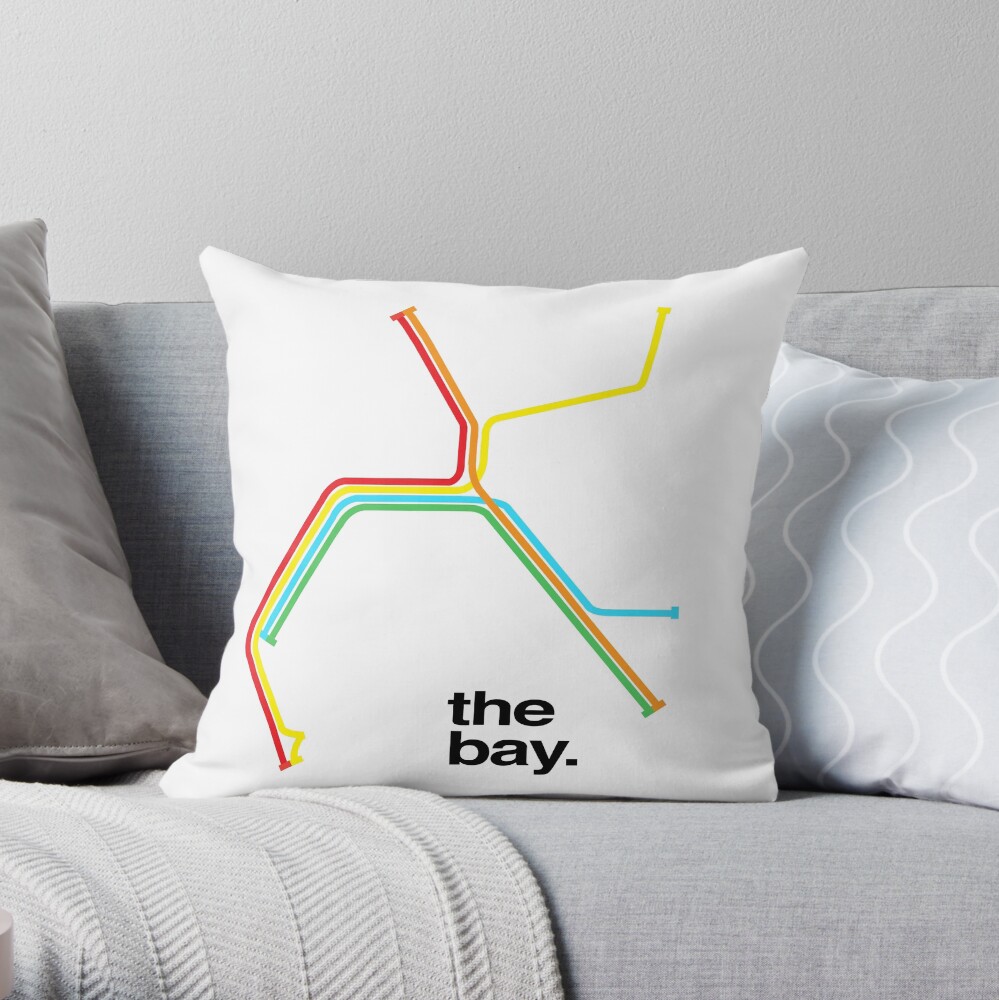 the bay. Throw Pillow
