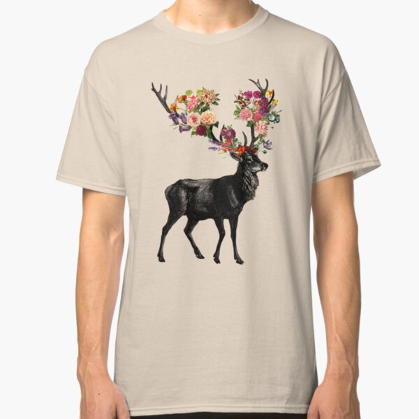 Spring Itself Deer Floral Classic T-Shirt