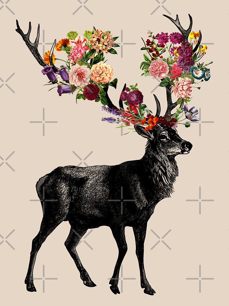 Spring Itself Deer Floral by tobiasfonseca