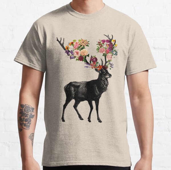Spring Itself Deer Floral Classic T-Shirt