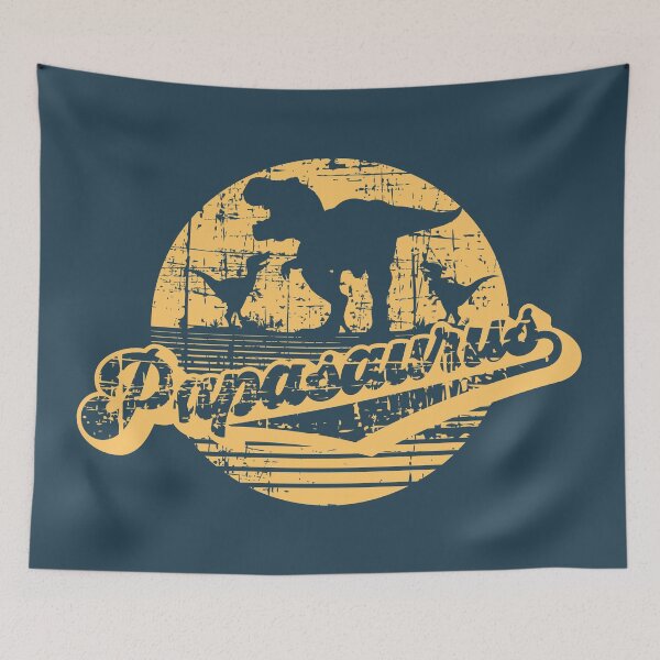 Item preview, PAPASAURUS T REX DAD DINO RETRO SUNSET CLASSIC DISTRESSED VINTAGE DINOSAUR DAD designed and sold by zenturtlemerch.