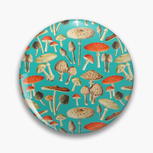 Item preview, There's a Fungus Among Us on Turquoise Background designed and sold by Lesley Fitzpatrick.
