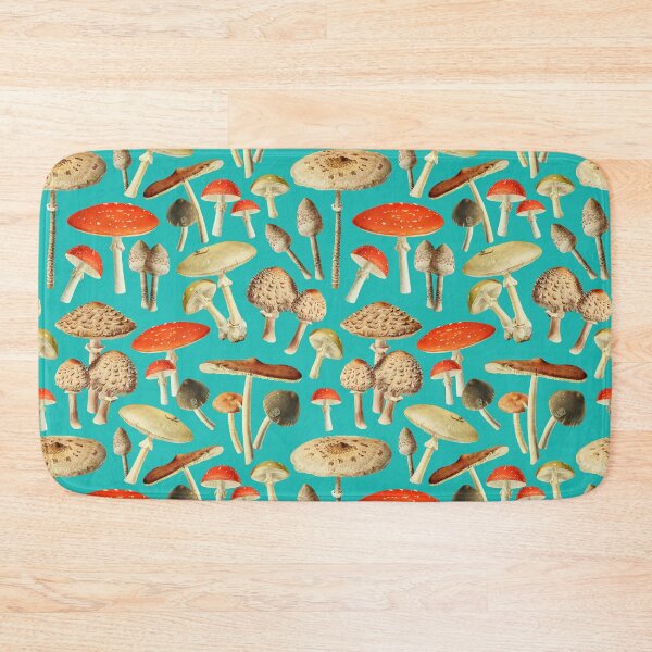 Item preview, There's a Fungus Among Us on Turquoise Background designed and sold by Lesley Fitzpatrick.