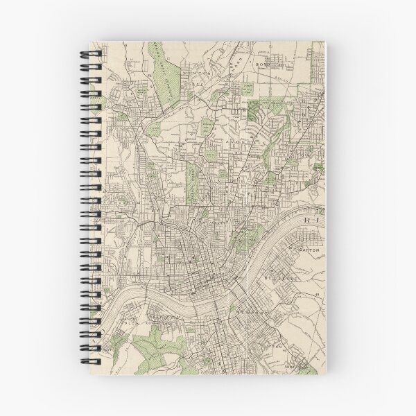 Item preview, Vintage Map of Cincinnati Ohio (1915) designed and sold by BravuraMedia.