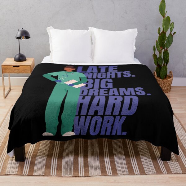 Artikelvorschau, Krankenschwester Wertschätzung Late Nights Große Träume Harte Arbeit entworfen und verkauft von Hoiho Adventure Shirts.