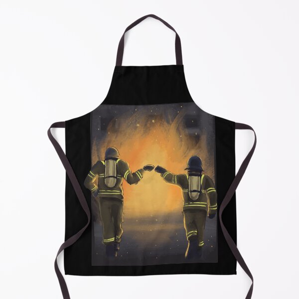 Item preview, Realistic Firefighters Fist-Bumping designed and sold by Hoiho Adventure Shirts.
