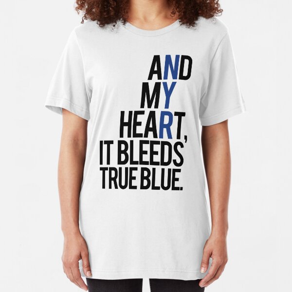 true blue (white) Slim Fit T-Shirt
