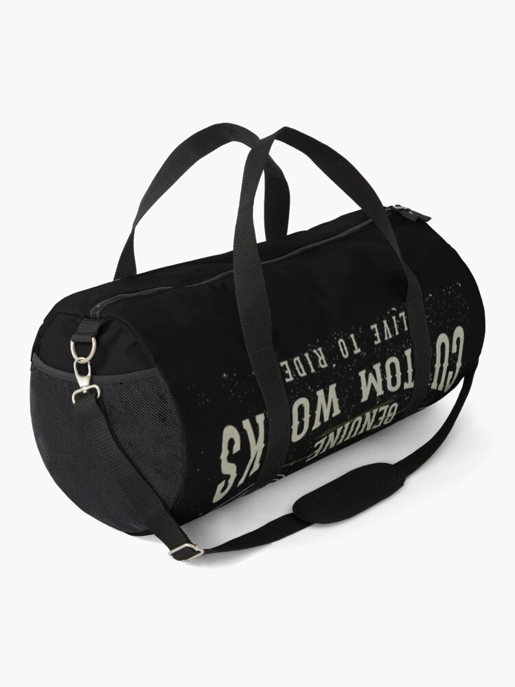 West Coast Chopper. Motorcycle Garage. Road Trip. Genuine. Live To Ride. |  Duffle Bag