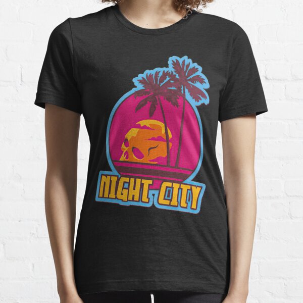 Crane de la ville de nuit Cyberpunk 2077 Essential T-Shirt