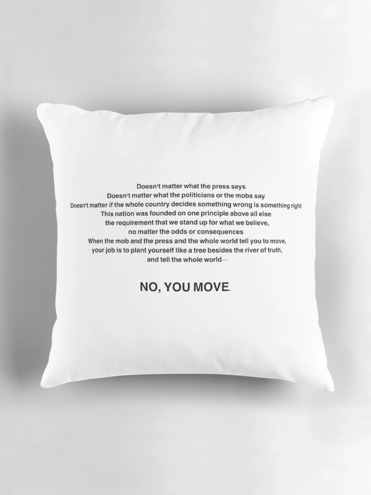 Aperçu 3 sur 4. Coussin avec l'œuvre Non, tu bouges créée et vendue par CobraKy.