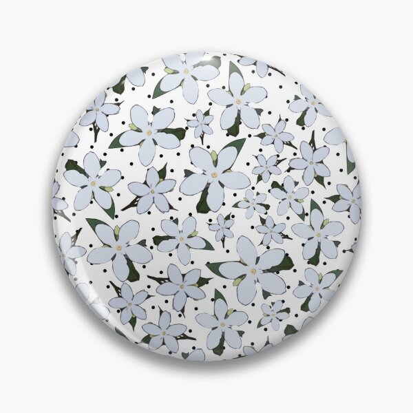 Item preview, Australian Desert Star White Flower with Black Small Polka Dots Seamless Pattern Design designed and sold by anzelas.