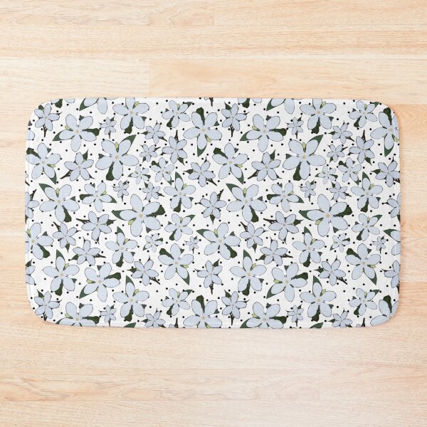 Item preview, Australian Desert Star White Flower with Black Small Polka Dots Seamless Pattern Design designed and sold by anzelas.