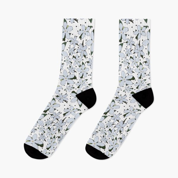 Item preview, Australian Desert Star White Flower with Black Small Polka Dots Seamless Pattern Design designed and sold by anzelas.