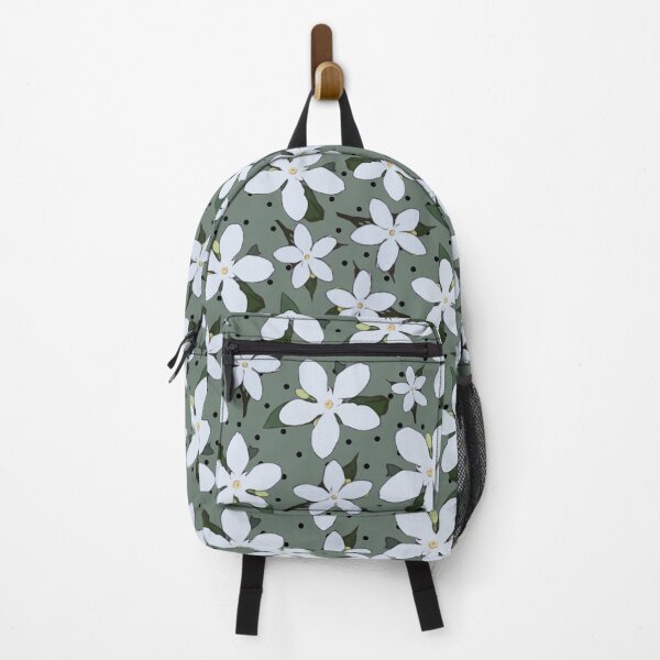 Item preview, Australian Desert Star White Flower with Black Small Polka Dots Seamless Pattern Design designed and sold by anzelas.