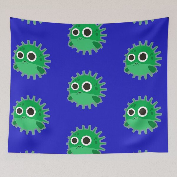 Item preview, green fugu fish  designed and sold by greyhotaka.