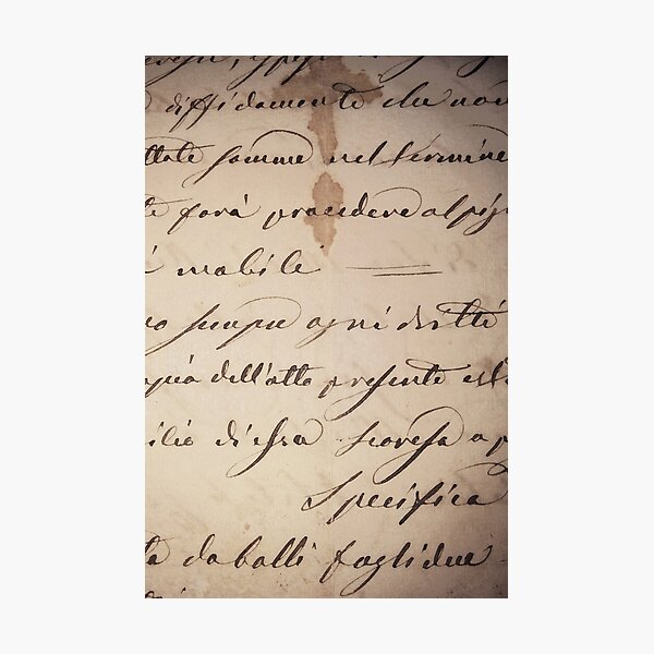 1700s Vintage French Script Grunge Parchment Paper