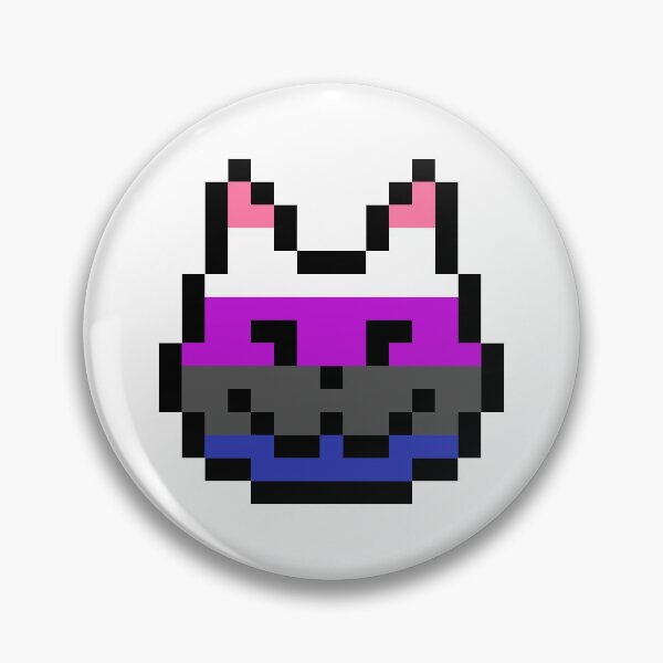 Artikelvorschau, Genderfluid Pixel Cat entworfen und verkauft von BabbageArts.