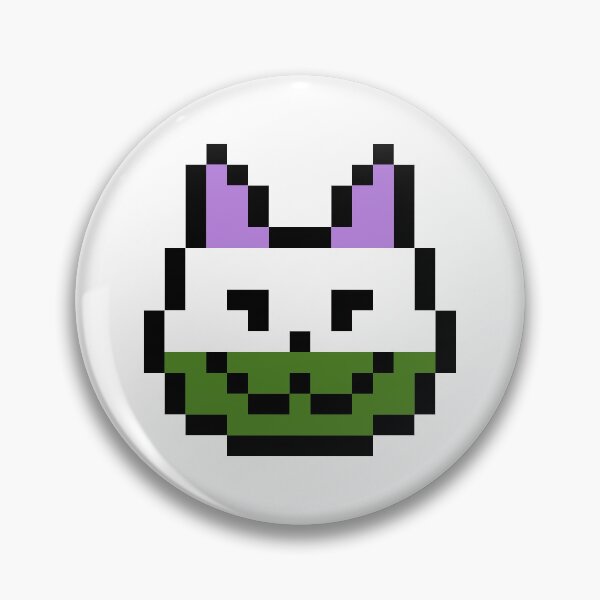 Item preview, Genderqueer Pixel Cat designed and sold by BabbageArts.