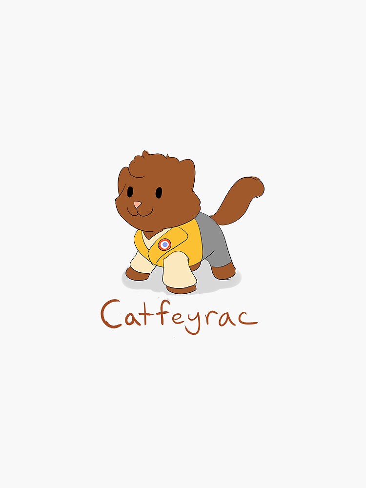 Thumbnail 3 von 3, Sticker, Courfeyrac-Katzen-Wortspiel designt und verkauft von MellowArtStuff.
