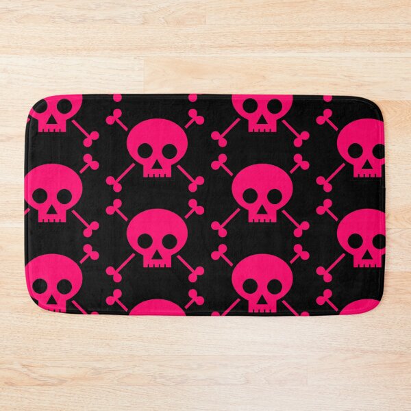 The Pink Punk Theory Poison Pirate Skull Bath Mat
