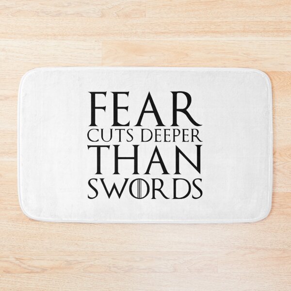 Item preview, Fear cuts deeper than swords quote - black text designed and sold by FanaToonic.