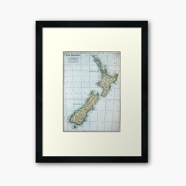 Item preview, Vintage Map of New Zealand (1921) designed and sold by BravuraMedia.
