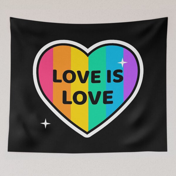 Item preview, LGBTQ+ Pride Rainbow Heart Love Design designed and sold by HolidayTees.
