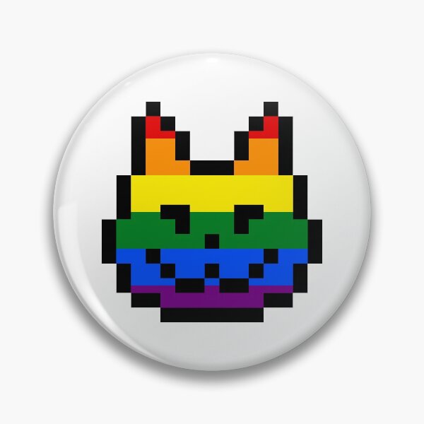 Item preview, Gato del pixel del arco iris designed and sold by BabbageArts.