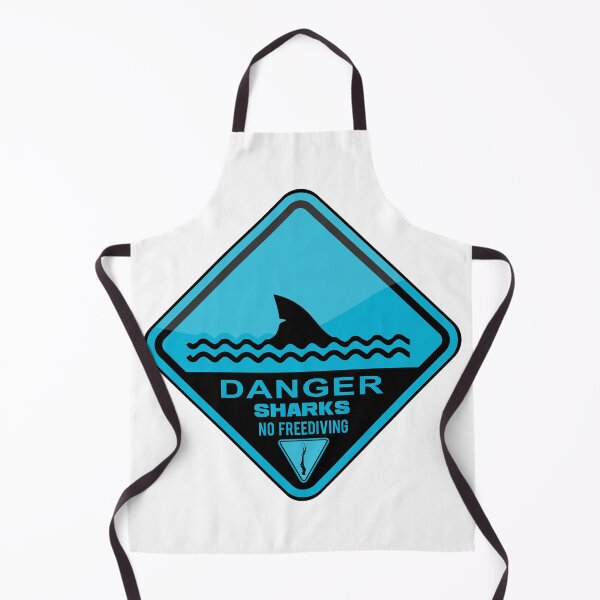 Item preview, Danger Sharks No Freediving - Freediving Wanring Sign designed and sold by cotros.