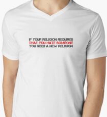 Antireligion zitieren Atheismus kühl politisch T-Shirt mit V-Ausschnitt für Männer