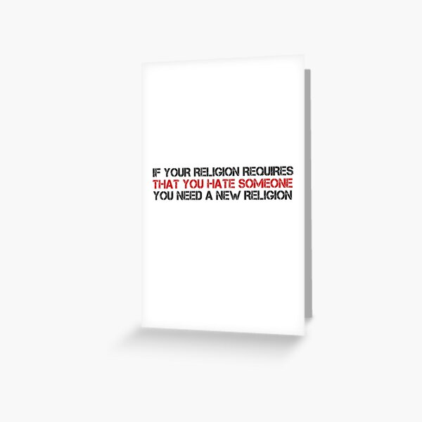 Anti Religion Quote Atheism Cool Political Greeting Card
