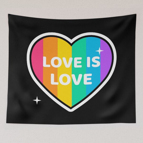 Item preview, LGBTQ+ Pride Rainbow Heart Love Design designed and sold by HolidayTees.