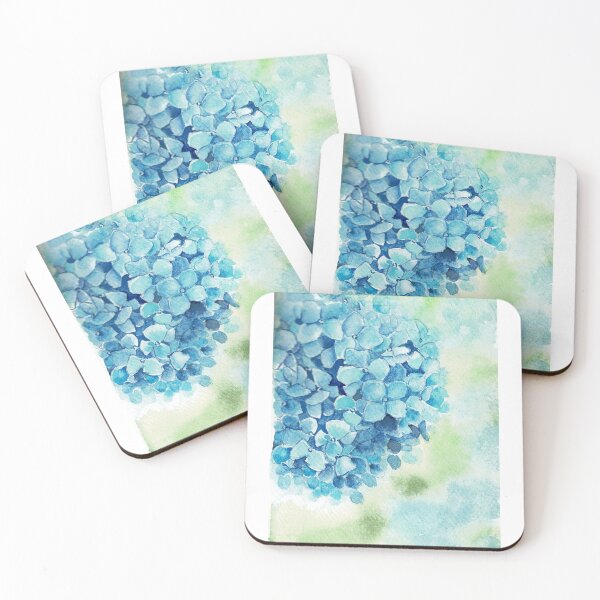 Item preview, Blue Hydrangea watercolor designed and sold by yianling.