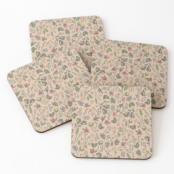 Item preview, Vintage Style Summer Floral Flower Blooms Flowering in Peach designed and sold by paperpark.