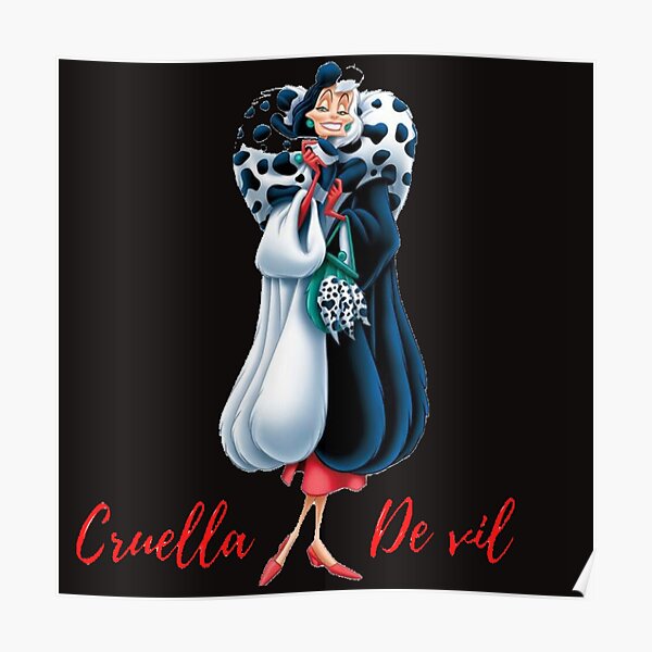 Poster Cruella De Vil Redbubble