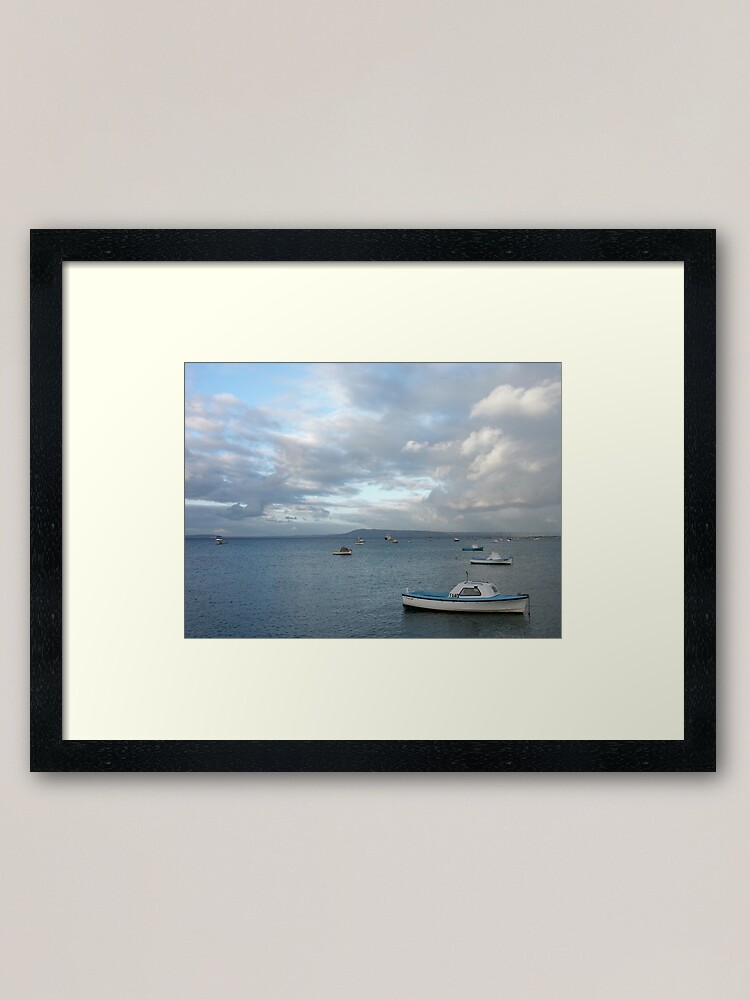 Alternate view of Boats on the Bay, Sorrento Framed Art Print