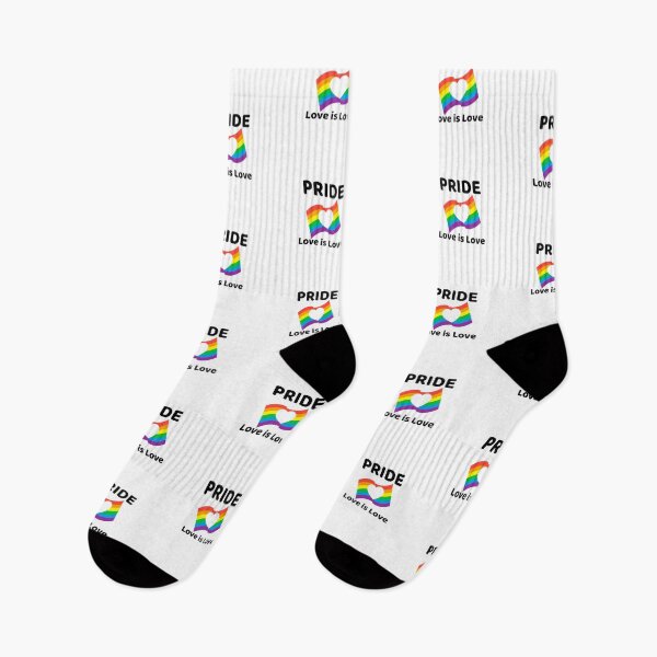 Item preview, LGBTQ+ Pride Rainbow Heart Love Design designed and sold by HolidayTees.