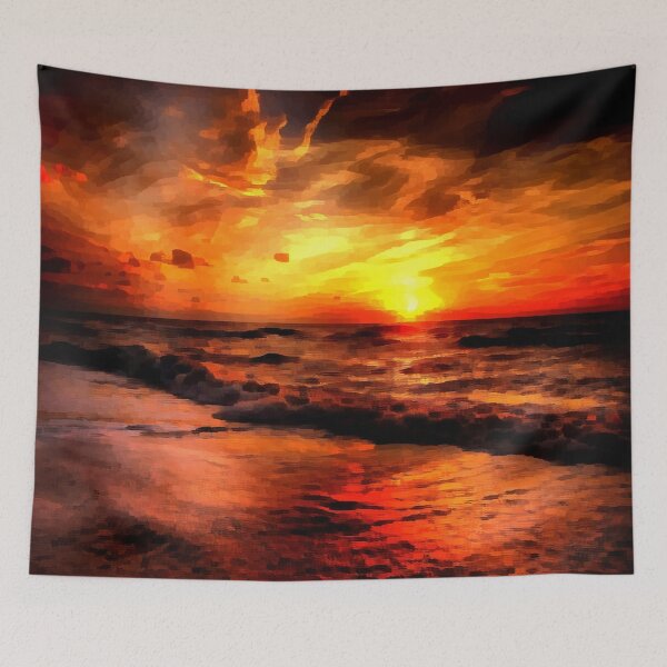 Item preview, Sunset Ocean Orange Horizon designed and sold by LashCreations.
