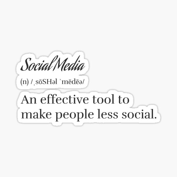 social-media-definition-sticker-by-sweetwearstore-redbubble