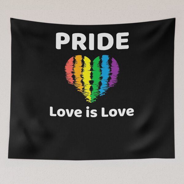 Item preview,  LGBTQ+ Pride Rainbow Heart Love Design designed and sold by HolidayTees.
