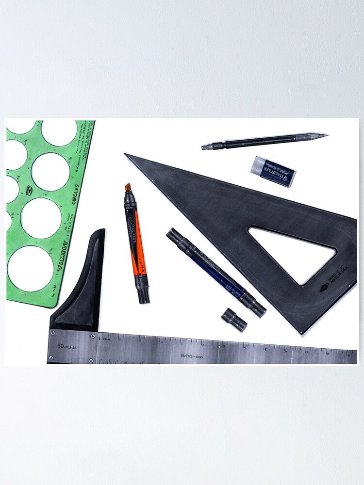 Drafting Tools Poster for Sale by WTW Designs