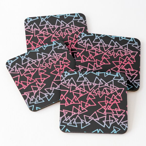 Item preview, A chain of colored triangles. Large and small triangles as links in one chain. Geometric minimalist pattern. designed and sold by Svetlana-Ab.