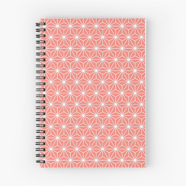 Item preview, Salmon White Asanoha - Japanese Traditional Pattern designed and sold by KinitaDesign.