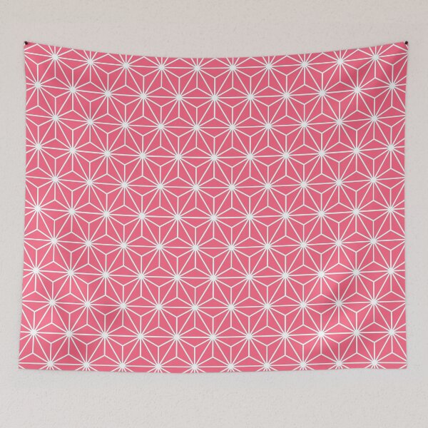 Item preview, Brink Pink White Asanoha - Japanese Traditional Pattern designed and sold by KinitaDesign.