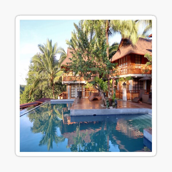 Swimming pool with Nature Sticker